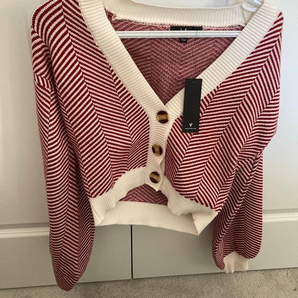Lulus red striped sweater - Picture 5 of 6
